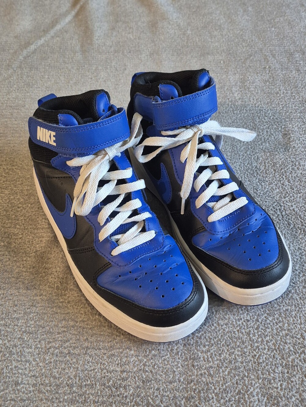 Nike Court Borough 6Y Mid 2 GS Youth Game Royal Black DM8872-001 Shoes,